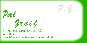 pal greif business card